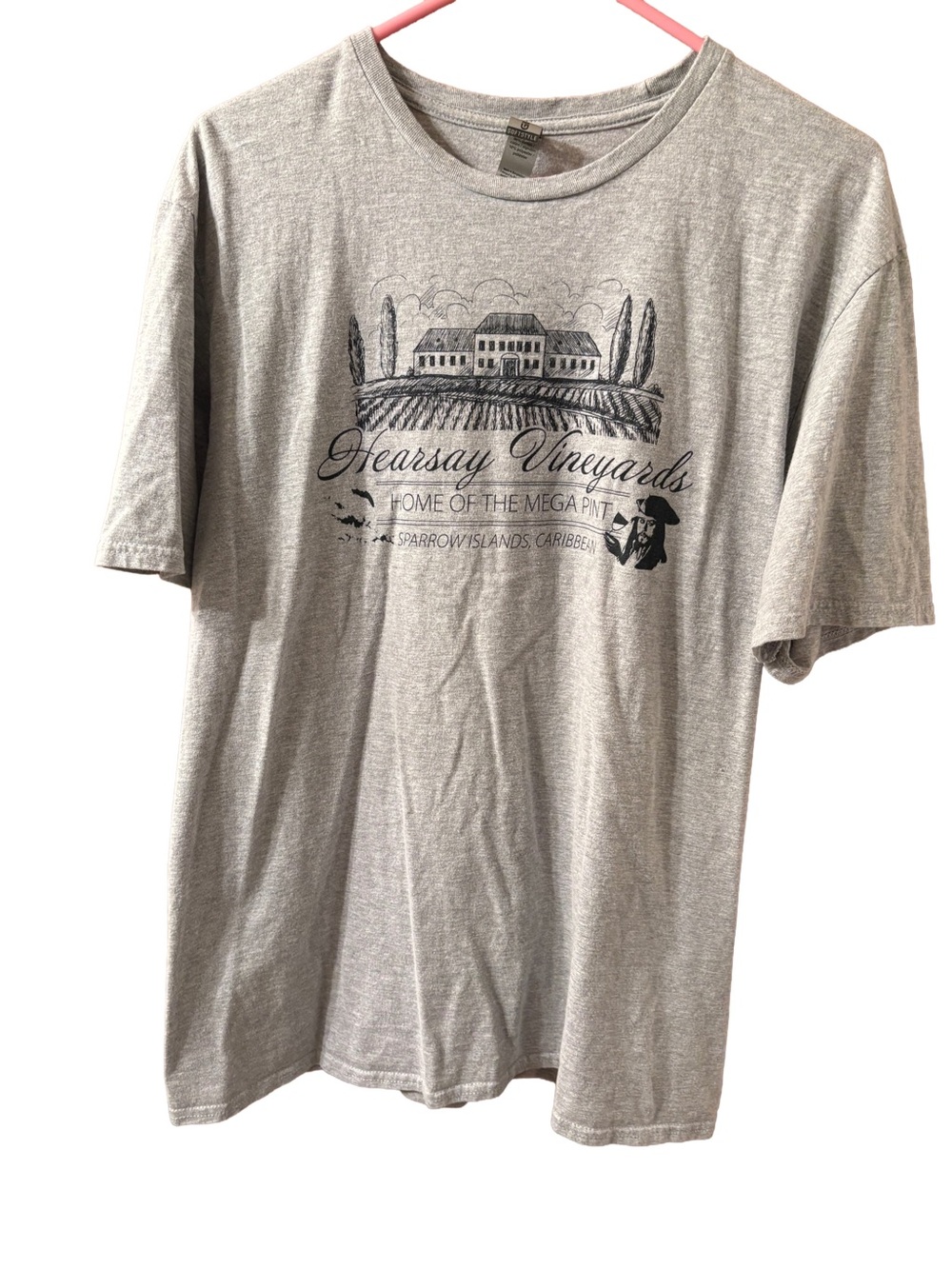 Disney Pirates of the Caribbean Johnny Depp tee Women’s XL Gray Women’s Megapint